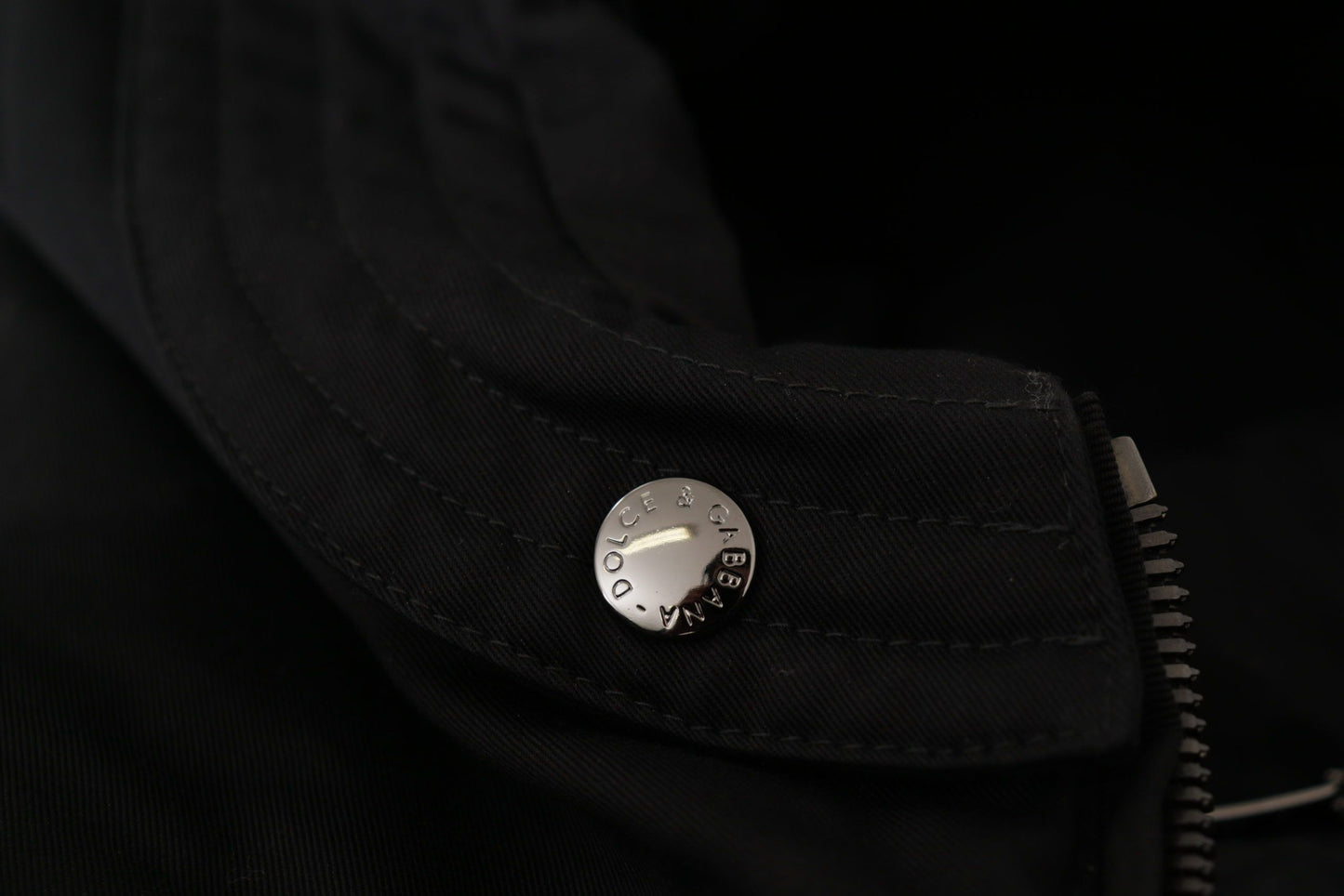 Manteau Parka à Capuche Dolce & Gabbana en Nylon Noir Veste d'Hiver