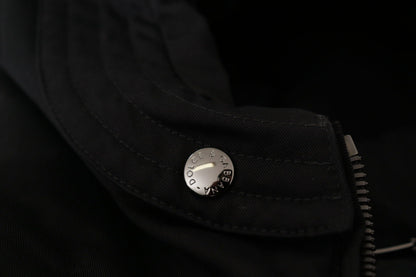 Manteau Parka à Capuche Dolce & Gabbana en Nylon Noir Veste d'Hiver