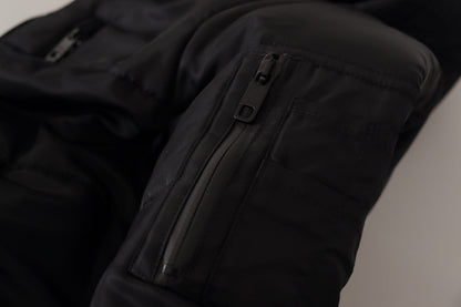 Manteau Parka à Capuche Dolce & Gabbana en Nylon Noir Veste d'Hiver