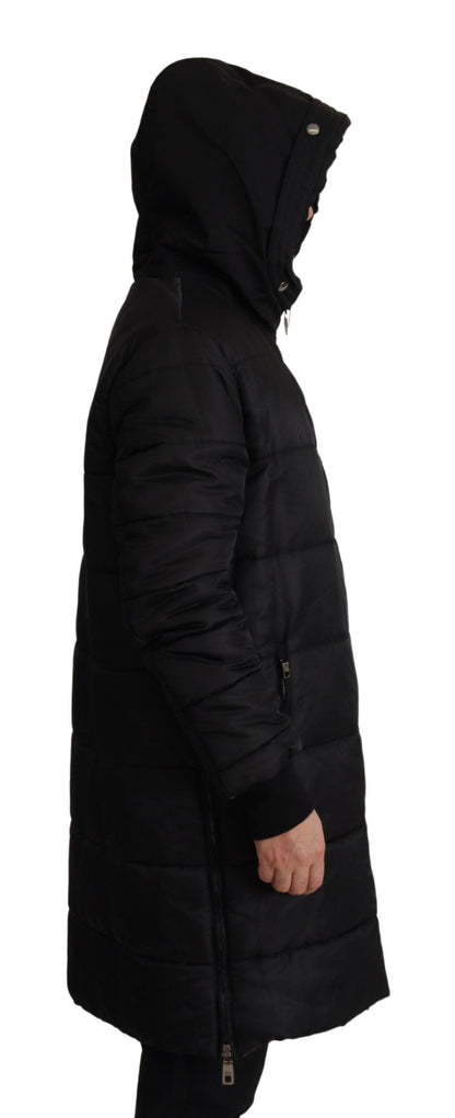 Manteau Parka à Capuche Dolce & Gabbana en Nylon Noir Veste d'Hiver