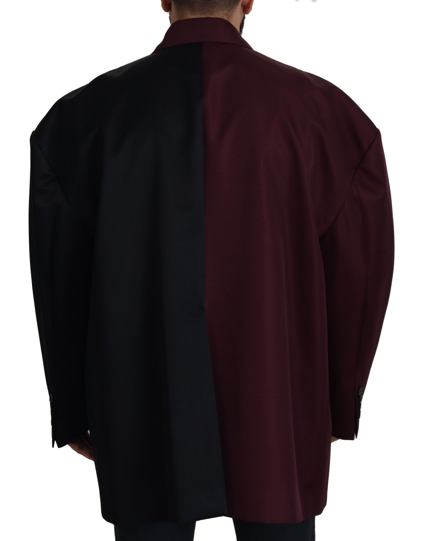 Chaqueta cruzada de poliéster burdeos de Dolce & Gabbana