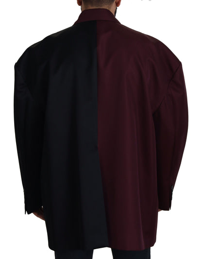 Chaqueta cruzada de poliéster burdeos de Dolce & Gabbana
