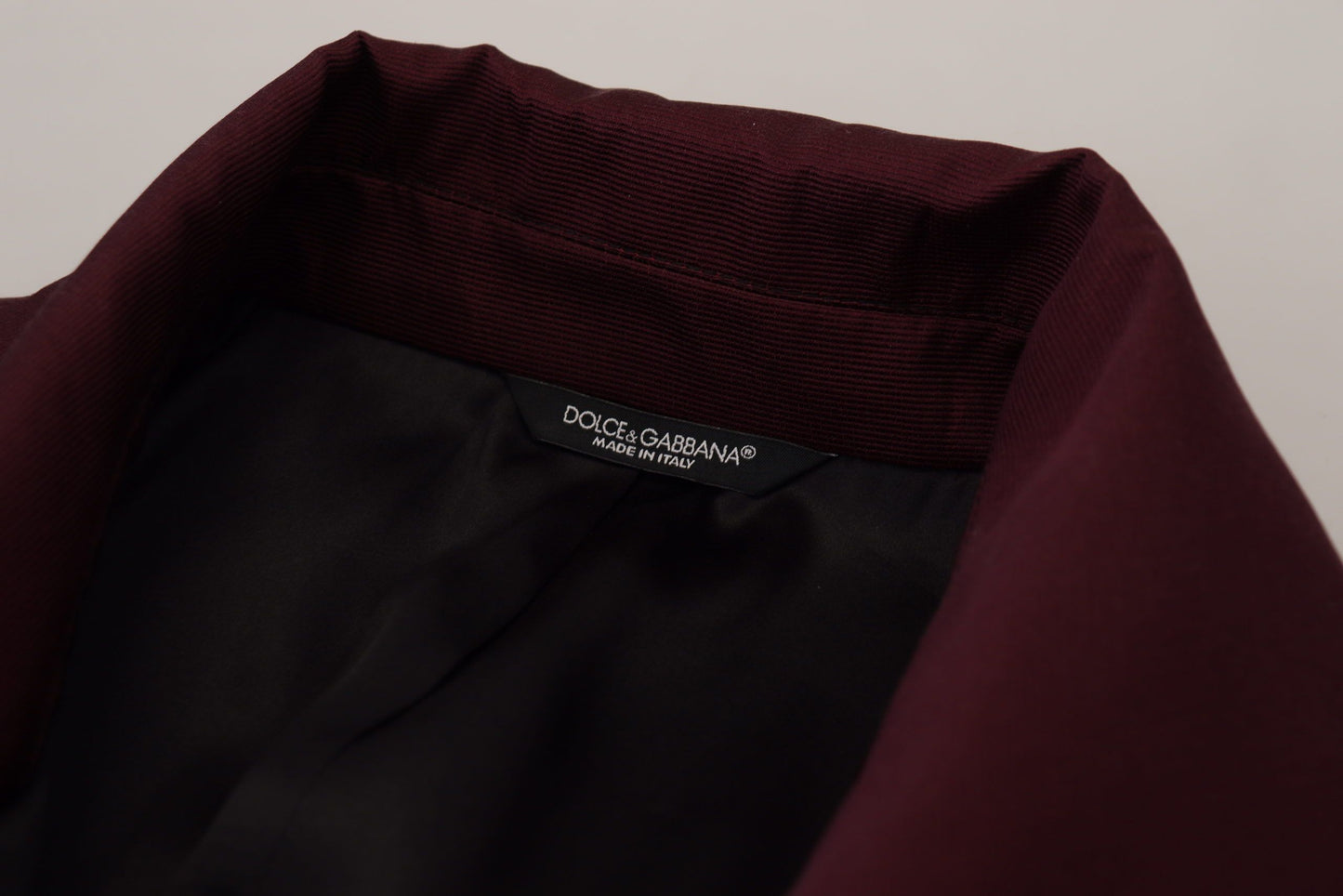 Chaqueta cruzada de poliéster burdeos de Dolce & Gabbana