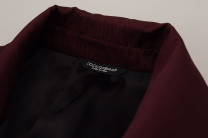 Chaqueta cruzada de poliéster burdeos de Dolce & Gabbana