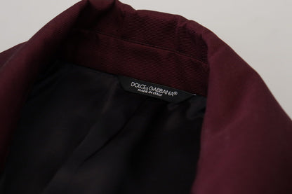 Chaqueta cruzada de poliéster burdeos de Dolce & Gabbana