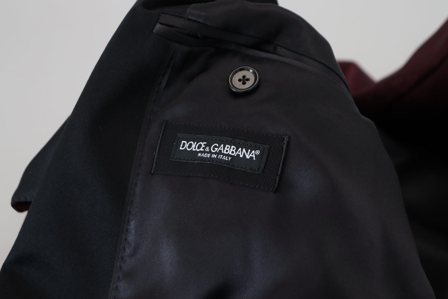Chaqueta cruzada de poliéster burdeos de Dolce & Gabbana