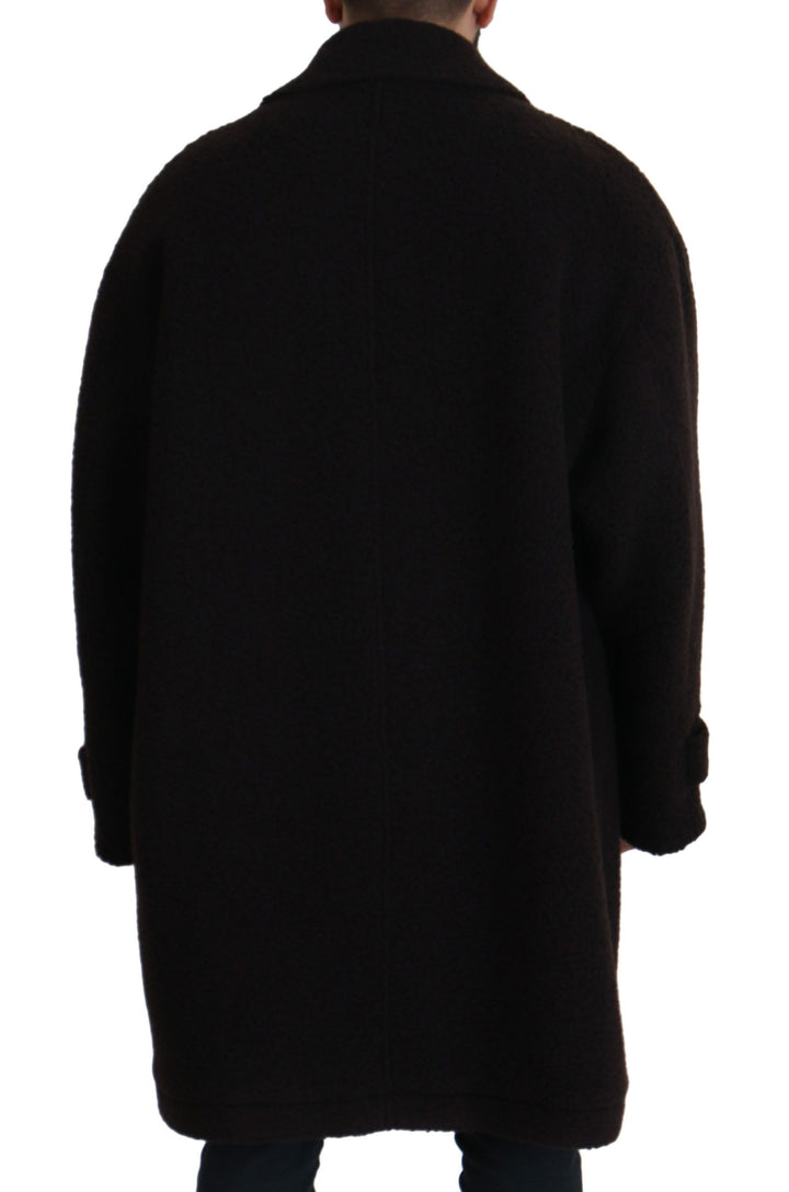 Manteau trench Dolce & Gabbana noir en alpaga à boutons