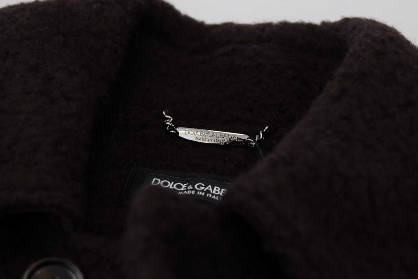 Manteau trench Dolce & Gabbana noir en alpaga à boutons