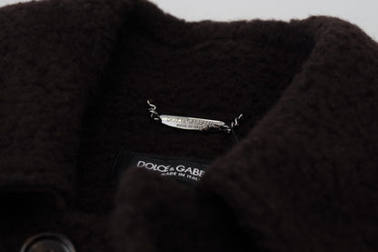 Manteau trench Dolce & Gabbana noir en alpaga à boutons