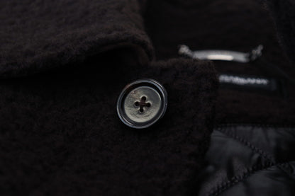 Manteau trench Dolce & Gabbana noir en alpaga à boutons
