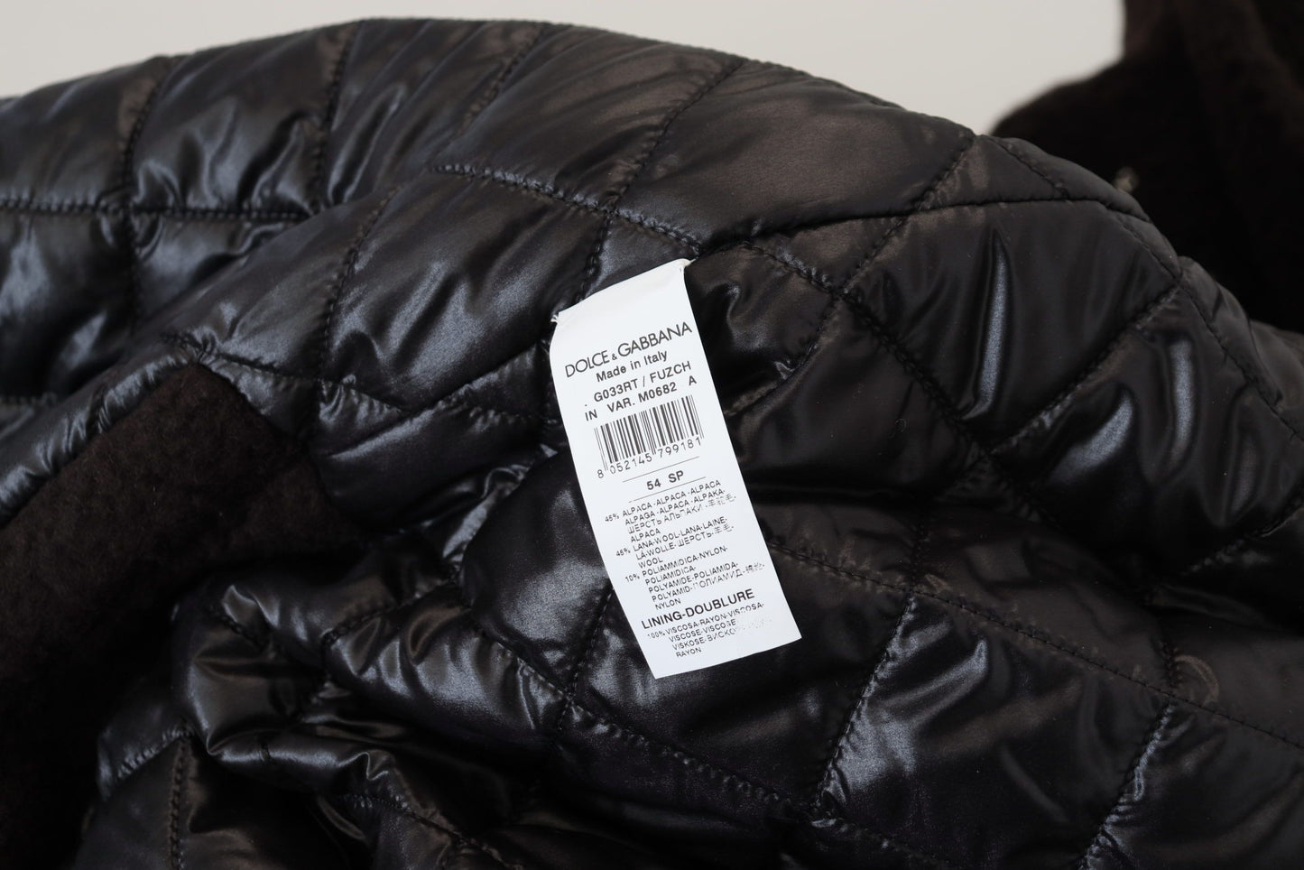 Manteau trench Dolce & Gabbana noir en alpaga à boutons