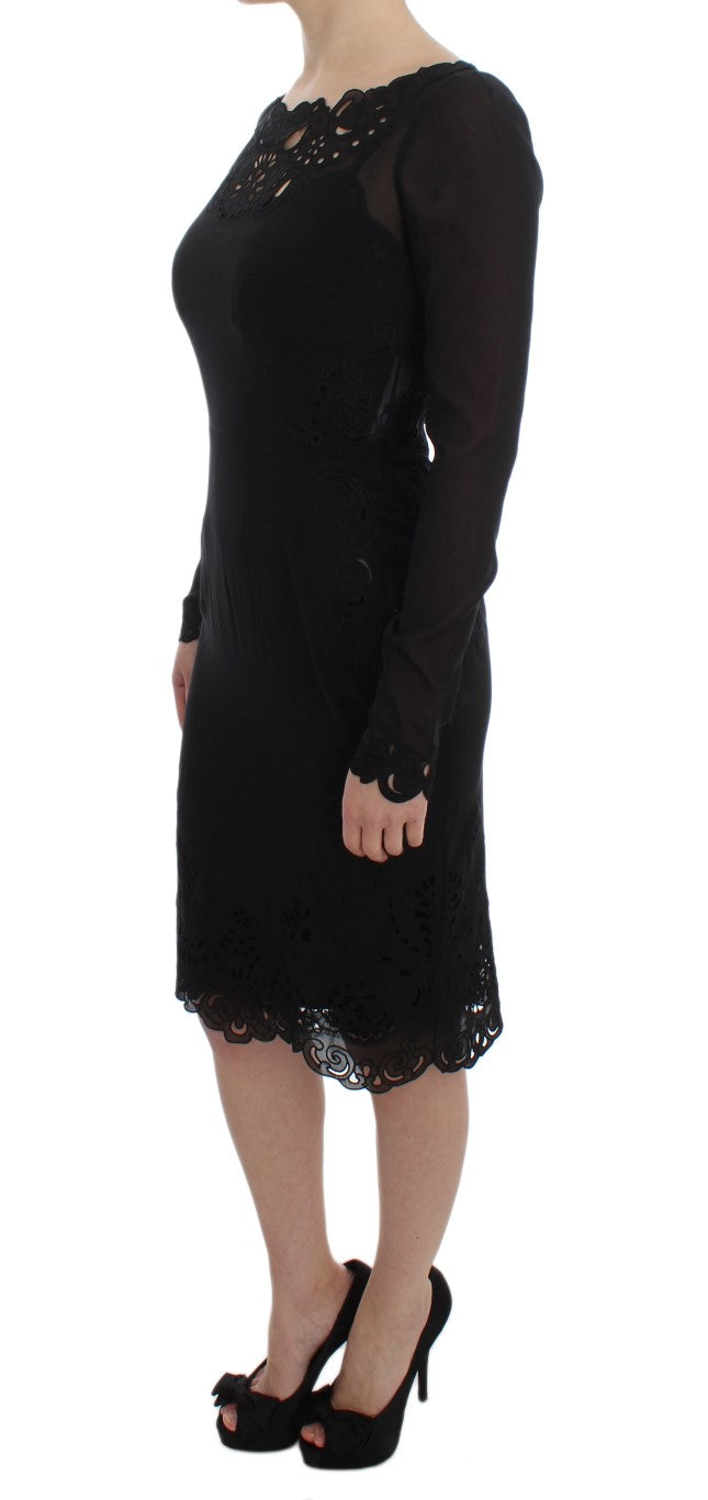 Robe fourreau Dolce & Gabbana en soie noire stretch