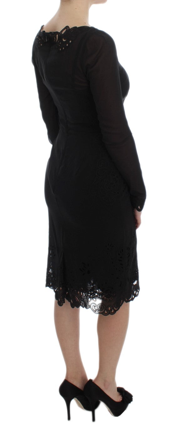 Robe fourreau Dolce & Gabbana en soie noire stretch