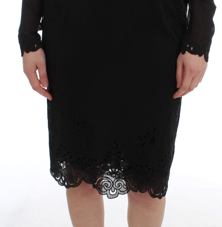 Robe fourreau Dolce & Gabbana en soie noire stretch