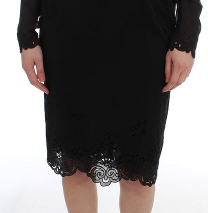 Robe fourreau Dolce & Gabbana en soie noire stretch