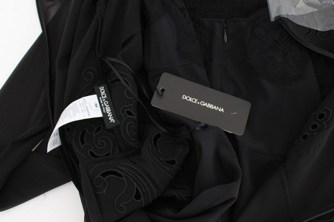 Robe fourreau Dolce & Gabbana en soie noire stretch