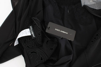Robe fourreau Dolce & Gabbana en soie noire stretch