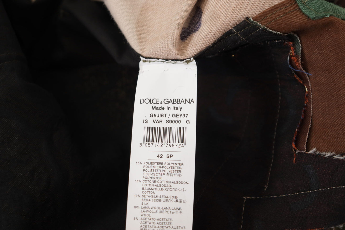 Chemise Patchwork Multicolore Boutonnée Dolce & Gabbana