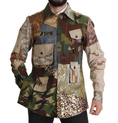 Chemise Patchwork Multicolore Boutonnée Dolce & Gabbana