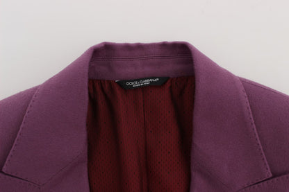 Veste Blazer Ajustée en Cachemire Violet Dolce & Gabbana