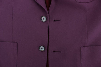 Veste Blazer Ajustée en Cachemire Violet Dolce & Gabbana