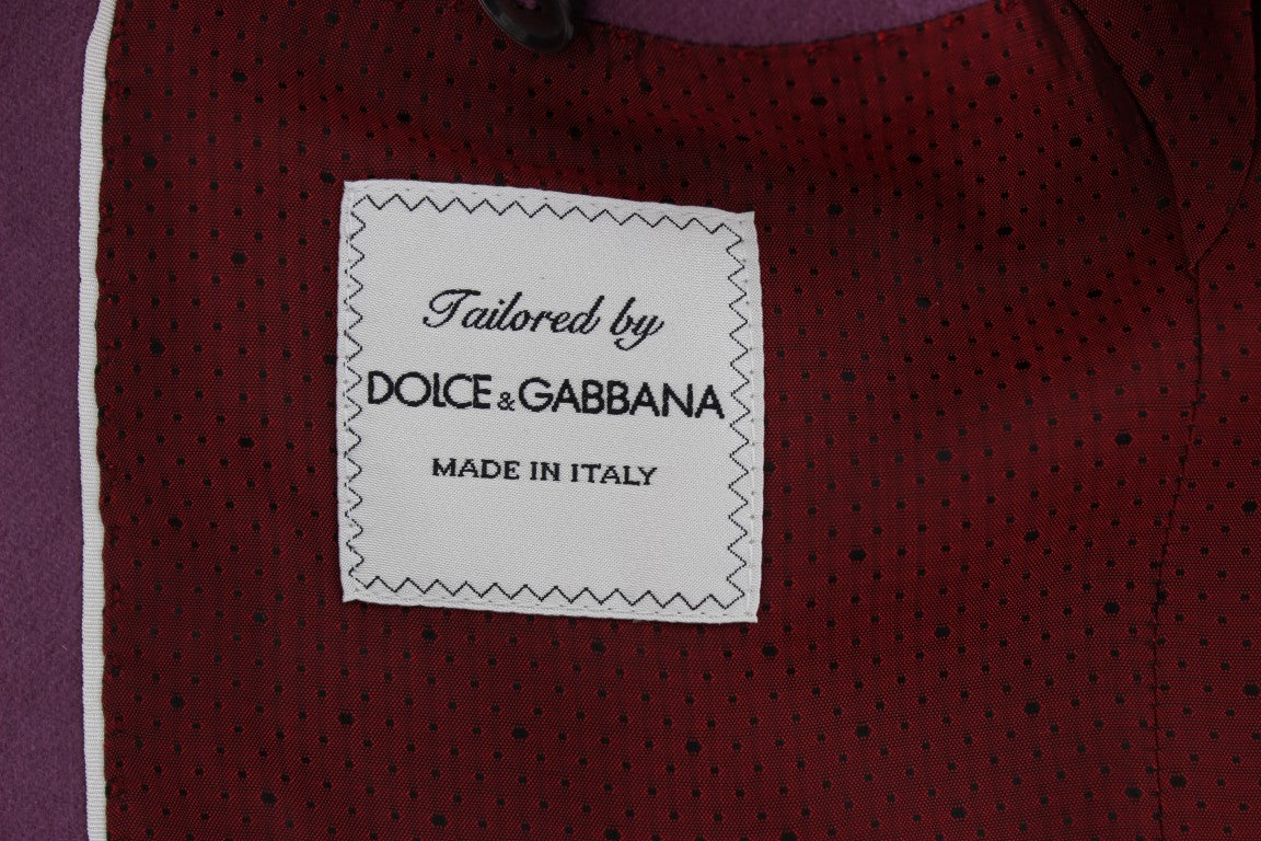 Veste Blazer Ajustée en Cachemire Violet Dolce & Gabbana