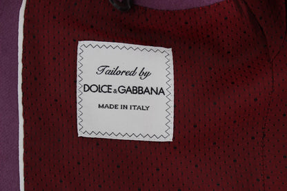 Veste Blazer Ajustée en Cachemire Violet Dolce & Gabbana