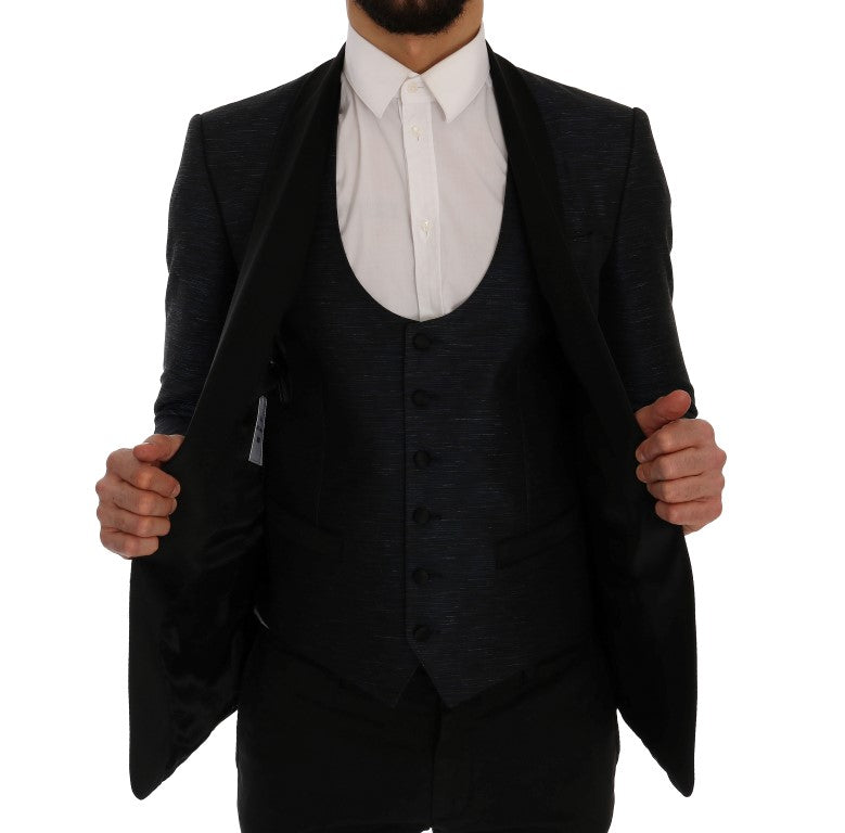 Blazer Dolce & Gabbana Blue MARTINI ajusté deux pièces