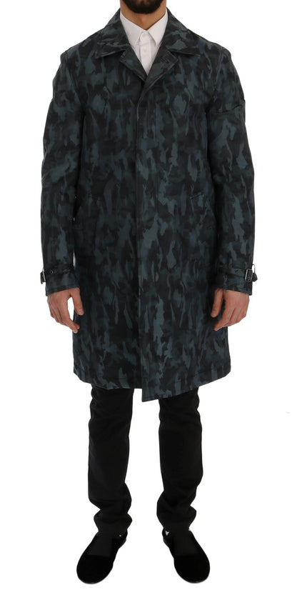 Trench-coat Dolce & Gabbana camouflage bleu