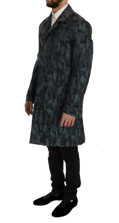 Trench-coat Dolce & Gabbana camouflage bleu
