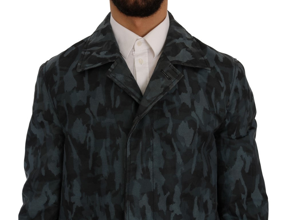 Trench-coat Dolce & Gabbana camouflage bleu