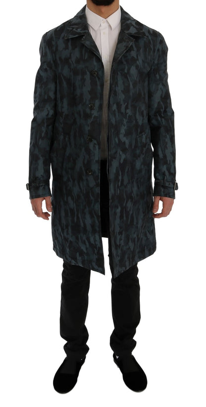 Trench-coat Dolce & Gabbana camouflage bleu