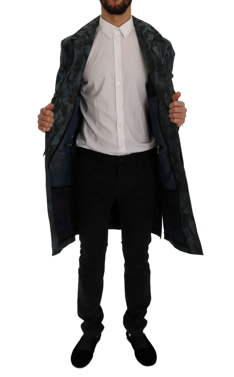 Trench-coat Dolce & Gabbana camouflage bleu