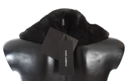 Écharpe-col en vison noir Dolce & Gabbana