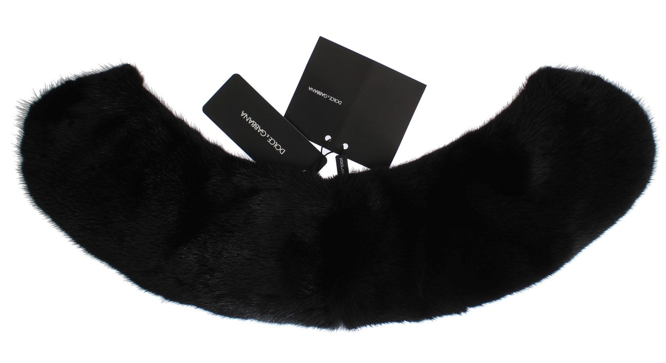Écharpe-col en vison noir Dolce & Gabbana