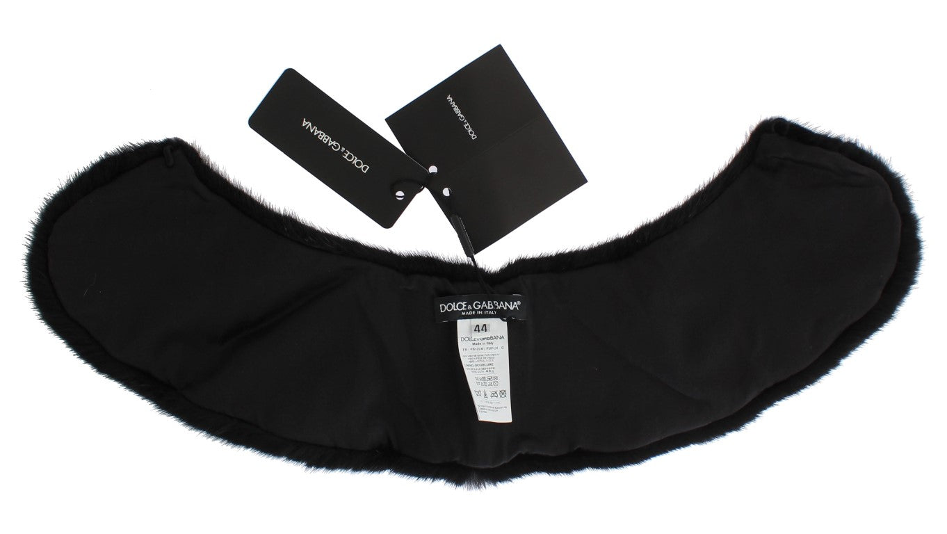Écharpe-col en vison noir Dolce & Gabbana