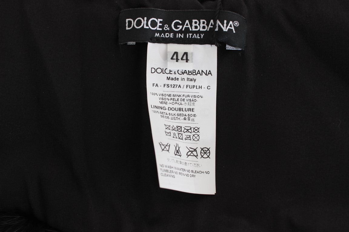 Écharpe-col en vison noir Dolce & Gabbana