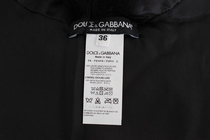 Écharpe col en fourrure de renard noire Dolce & Gabbana