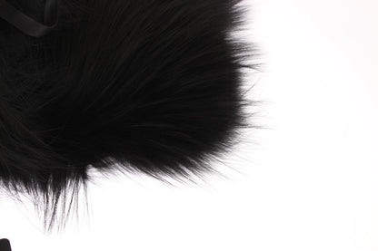 Écharpe col en fourrure de renard noire Dolce & Gabbana