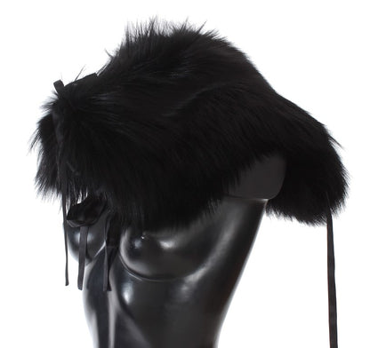 Dolce & Gabbana Colier-écharpe en fourrure de renard noire