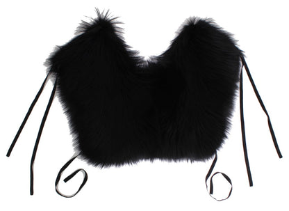 Dolce & Gabbana Colier-écharpe en fourrure de renard noire