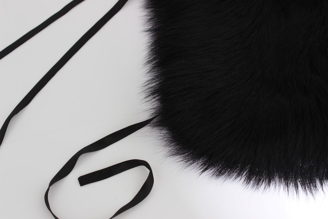 Dolce & Gabbana Colier-écharpe en fourrure de renard noire