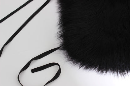 Dolce & Gabbana Colier-écharpe en fourrure de renard noire