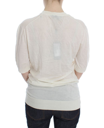 Dolce & Gabbana Pull 100 % Cachemire Blanc