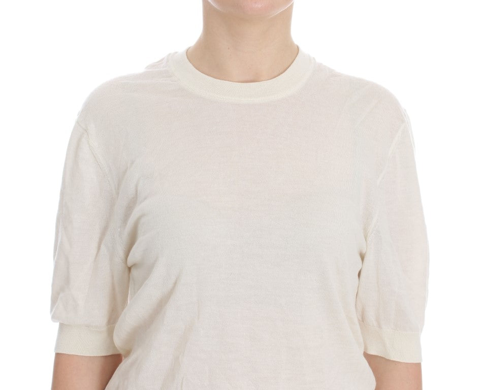 Dolce & Gabbana Pull 100 % Cachemire Blanc