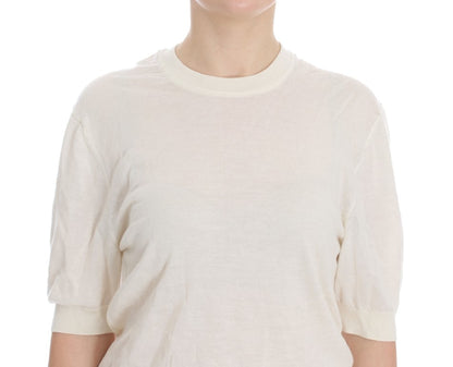 Dolce & Gabbana Pull 100 % Cachemire Blanc
