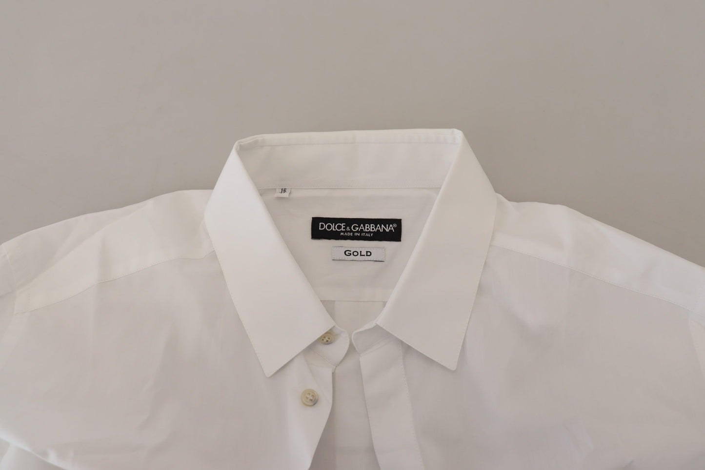 Chemise de cérémonie DOLCE & GABBANA en coton blanc avec motif plumes de paon DORÉ