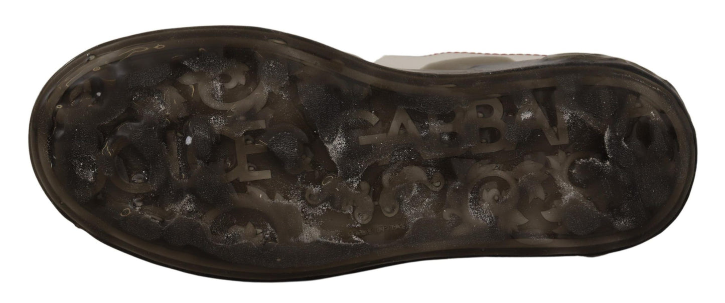 Chaussures en cuir blanc Dolce & Gabbana Baskets Portofino à logo pour femme