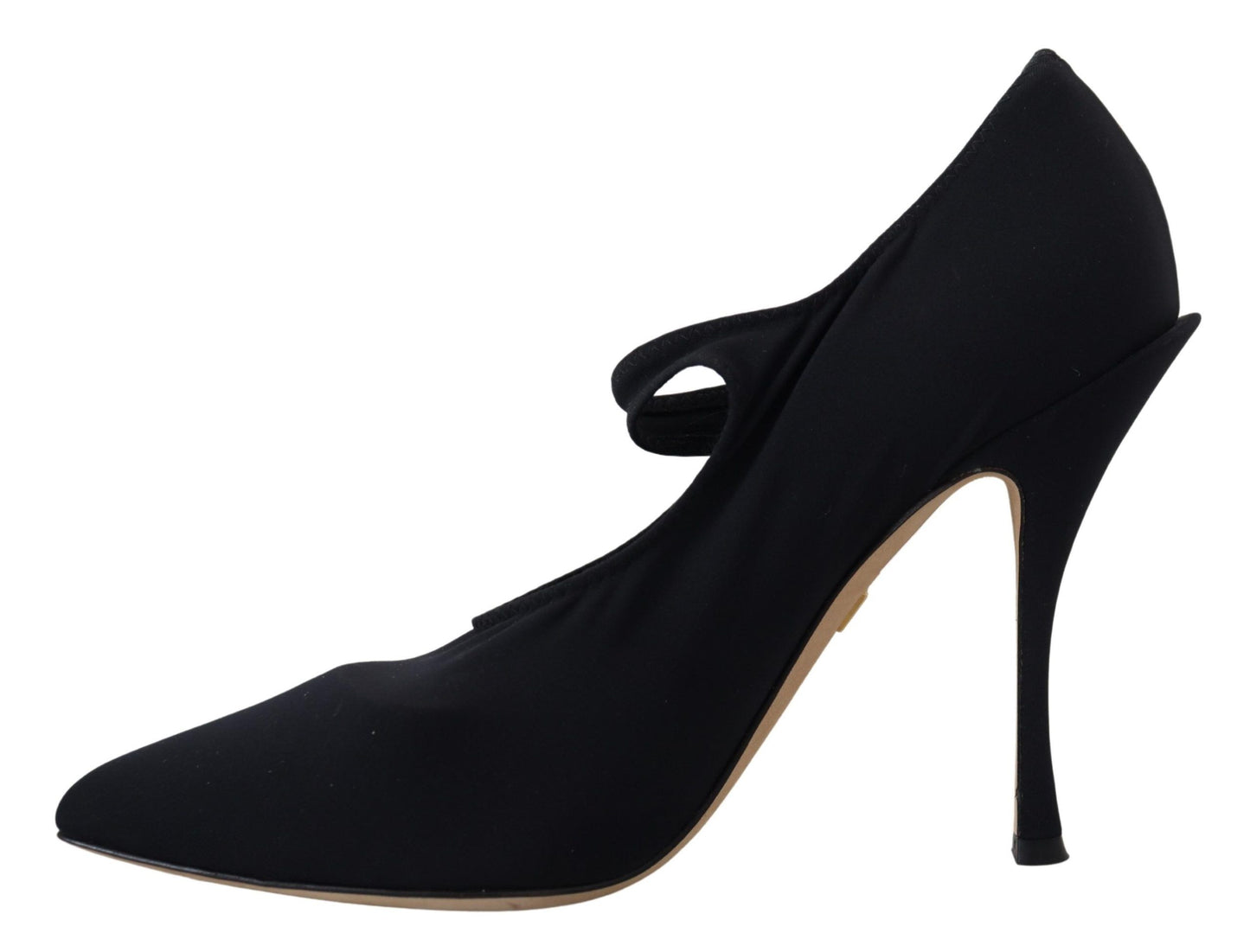 Chaussures à talons Dolce & Gabbana en maille extensible noire et cristaux