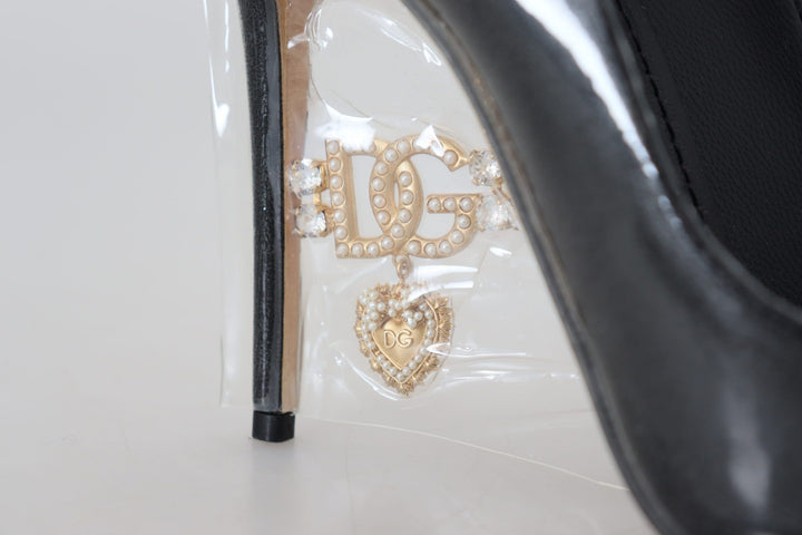 Escarpins en cuir noir Dolce & Gabbana Chaussures emballées sous plastique